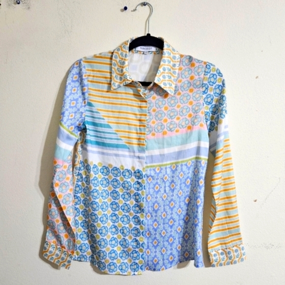 Parcelle Patchwork Print Blouse - Picture 1 of 5